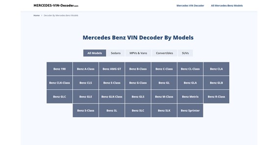 Mercedes VIN Decoder review: How To Decode Your Mercedes VIN For Free?