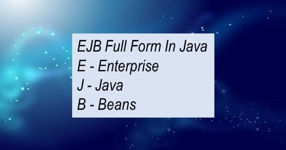 EJB Full Form In Java